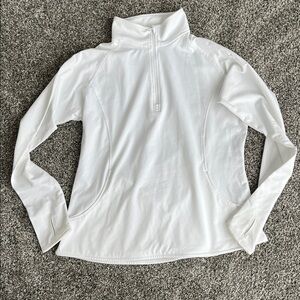 Sport-Tek Women's White Long Sleeve Pullover